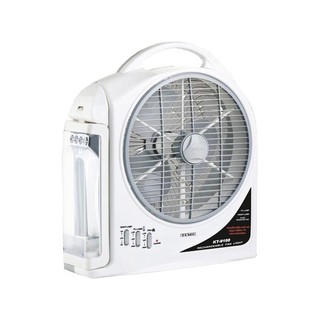 Quạt sạc kiêm đèn sạc kentom kt9100 2 bình