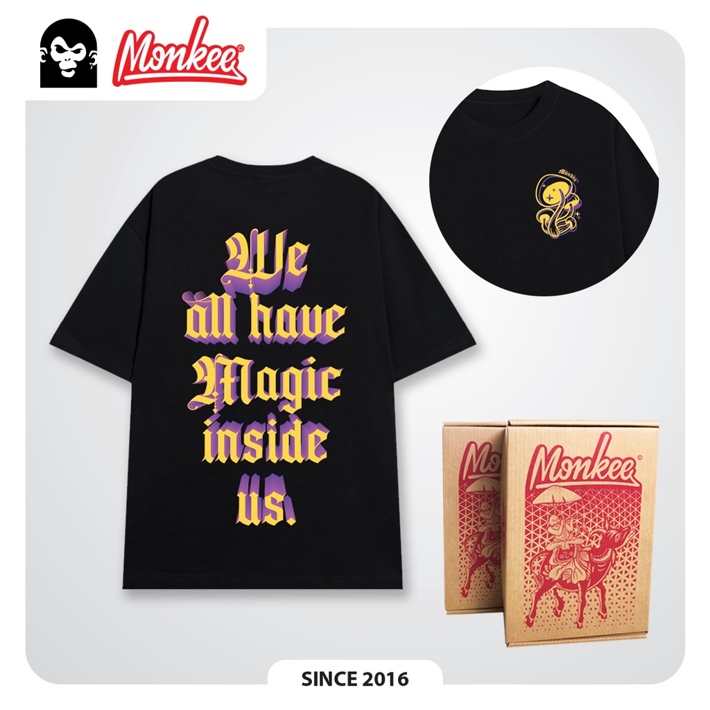 Áo local brand chính hãng Monkee Magic Mushroom cotton 100% form oversize