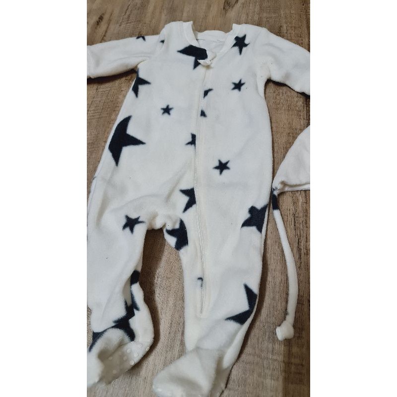 Body Sleepsuit kèm mũ cho bé, nỉ nhung