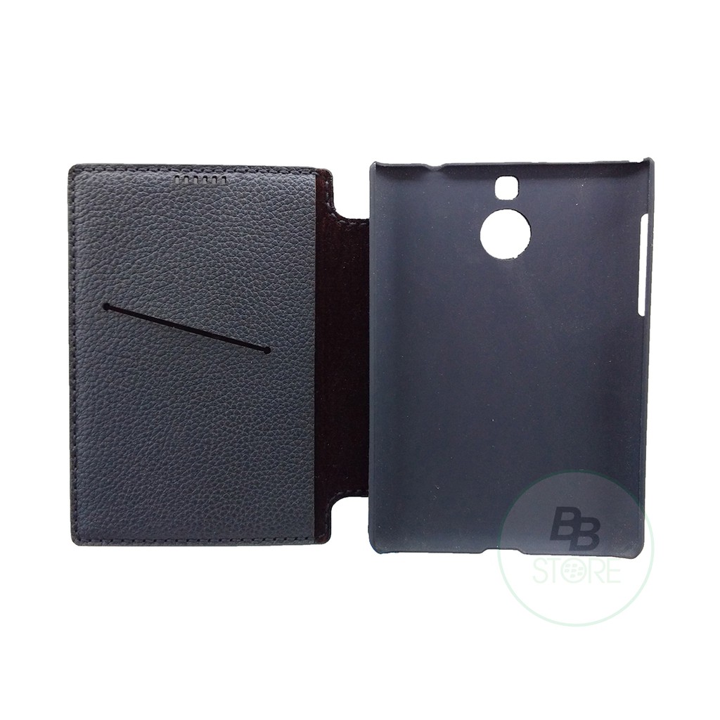 Ốp gập Flip cover Blackberry, Passport Silver cao cấp - có ngăn đựng thẻ