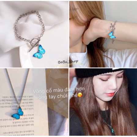 Set vòng cổ + vòng tay hình con bướm Butterfly