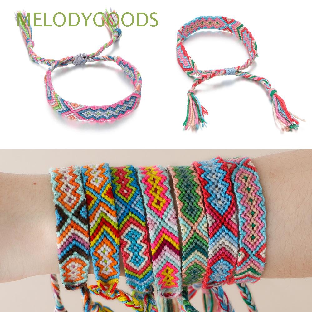 [Mã FA35 giảm 35K đơn 100K] Vòng tay dây cotton nhiều lớp đính trang trí nhiều kiểu dáng