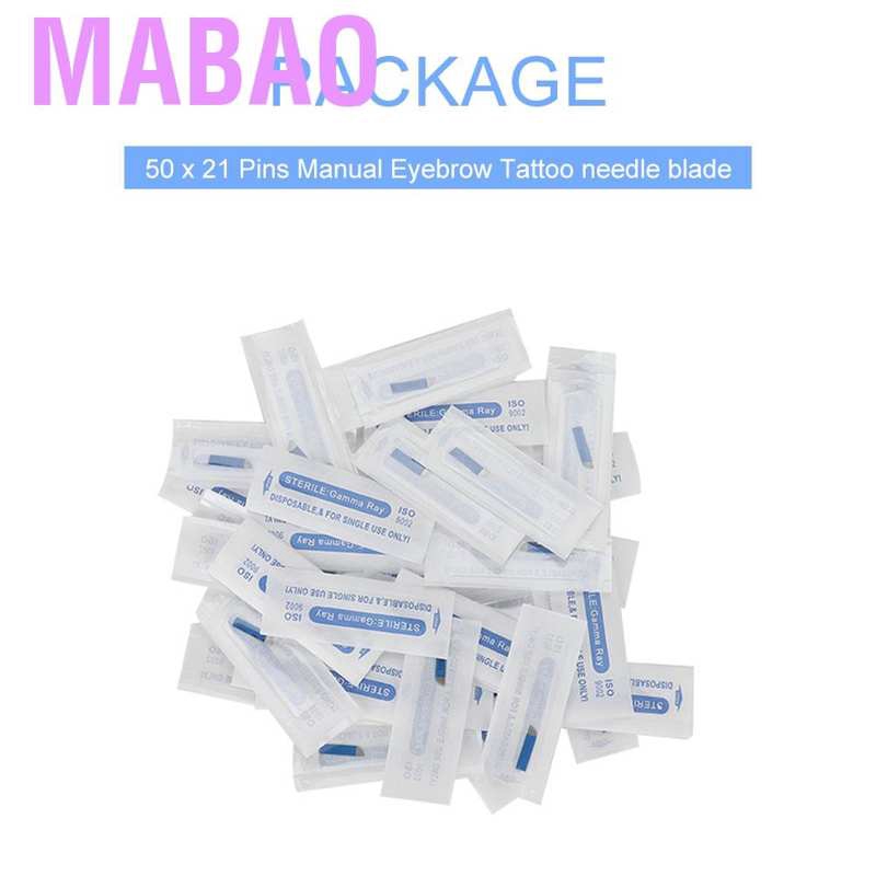 (hàng Mới Về) Set 50 Kim Xăm Chân Mày 3d Tiện Dụng 21 Pin | BigBuy360 - bigbuy360.vn