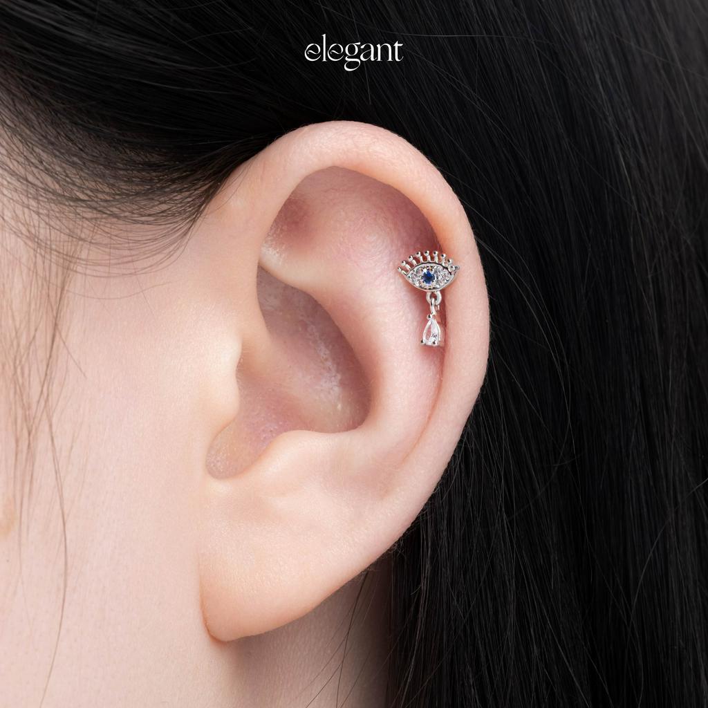 Khuyên tai đá thả DEEP SEA EYE DROP GEM Elegant