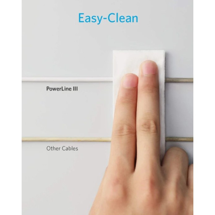 Dây cáp sạc nhanh Anker Type C - L PowerLine III A8832 dài 0.9m và A8833 dài 1.8m dành cho iP