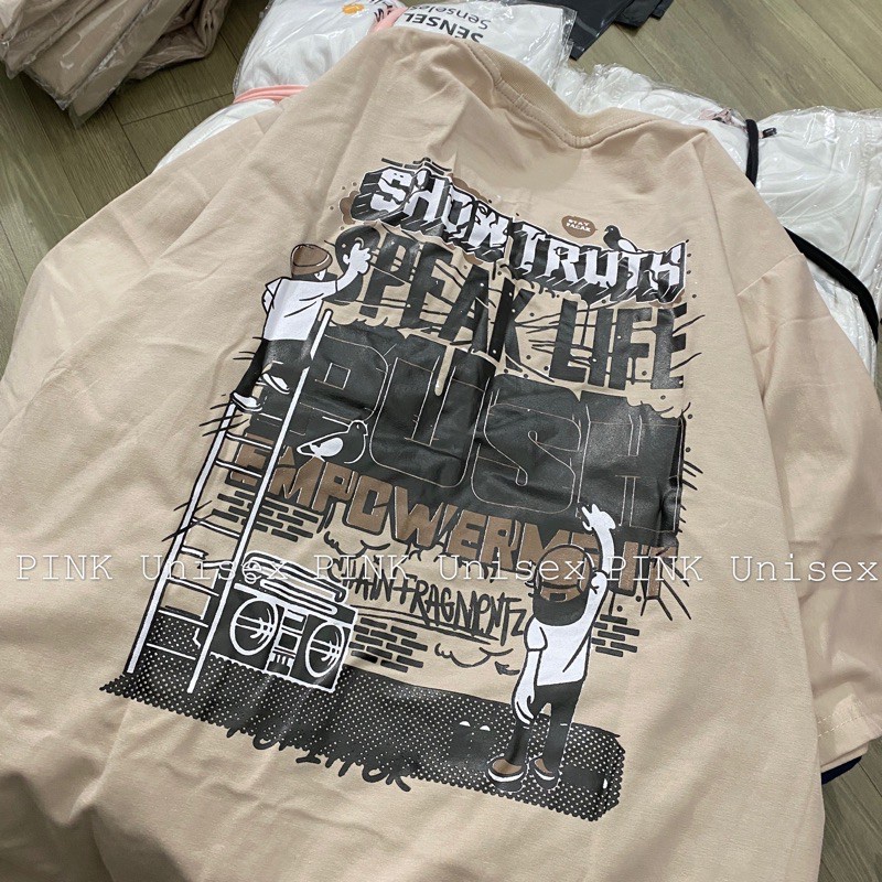 Áo thun nam nữ form rộng IOPJUH65 Nunshopzx, áo phông unisex tay lỡ basic siêu cool