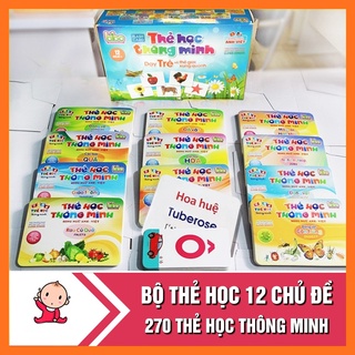 Bộ Thẻ Học Thông Minh - 12 Chủ Đề Song Ngữ Anh - Việt Cho Bé loại lớn  - Đồ chơi giáo dục
