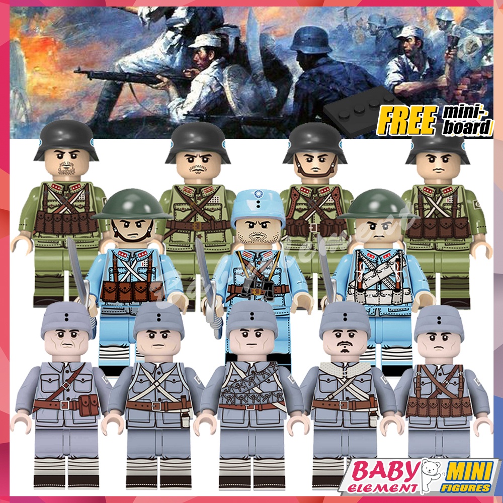 quân đội Mô Hình Đồ Chơi Nhân Vật Quân Đội Volunteer 16 Loại Sáng tạo lắp ráp Mô hình Đồ chơi Quà tặng