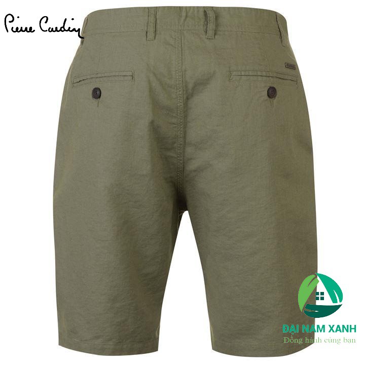 Quần short nam Pierre Cardin Linen (màu Olive) - Hàng size châu Âu