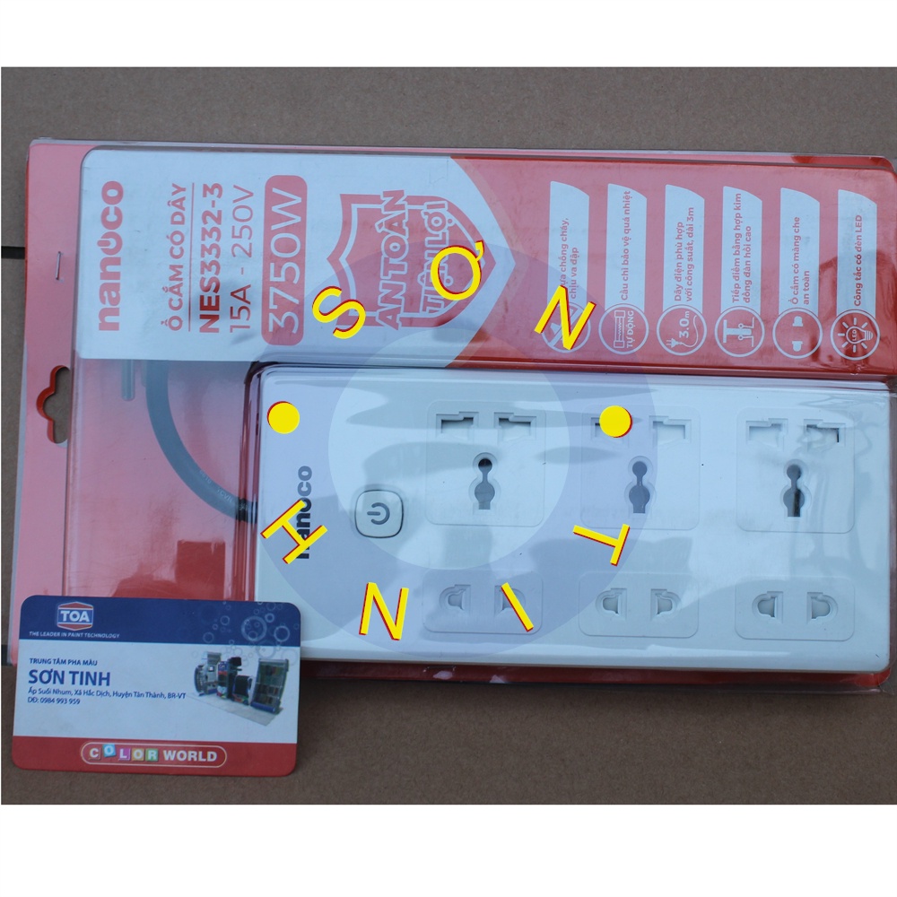 Ổ Cắm Có Dây Nanoco NES3332-3