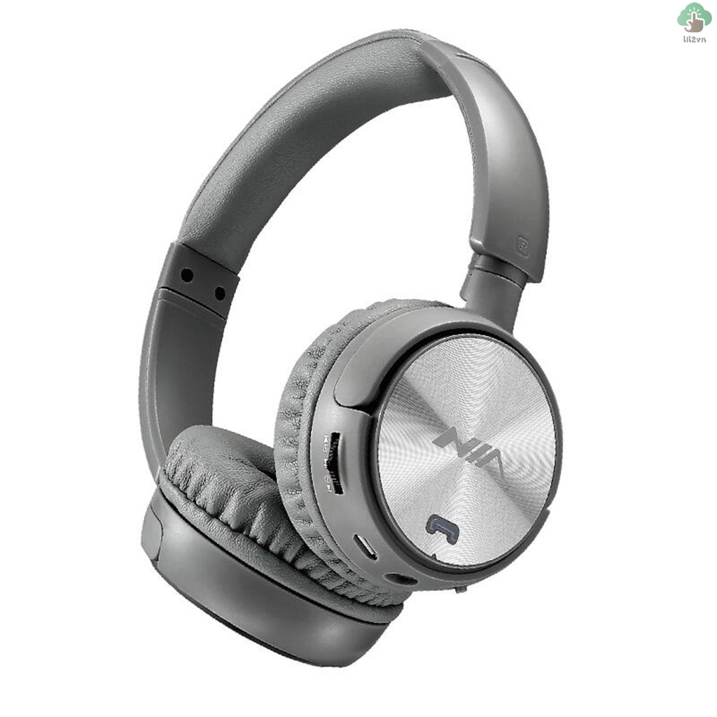 Tai nghe không dây NIA Q2 kết nối Bluetooth có thể gập lại jack cắm 3.5mm hỗ trợ thẻ TF MP3 đài FM