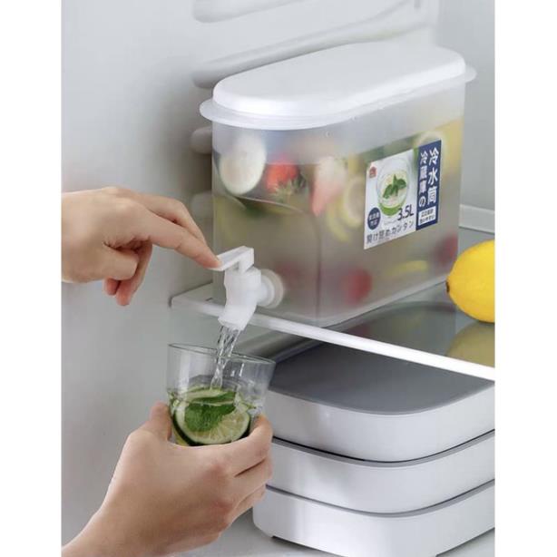 Bình nước nhựa 3.5l có vòi để tủ lạnh an toàn tiện ích ( tuyển khách sỉ)
