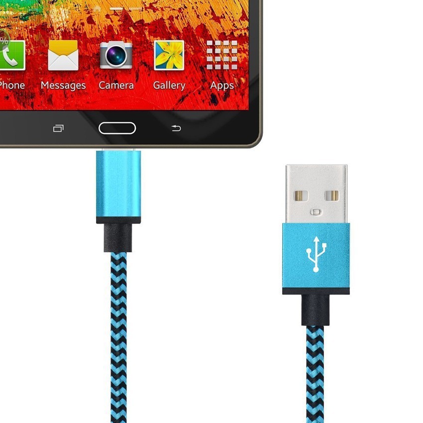 Cáp Sạc Dây Dù Với Cổng Micro Usb 8 Pin Cho Iphone 6 6S 7 8 Plus XS Max XR For samsung For OPPO For Vivo M MS_450