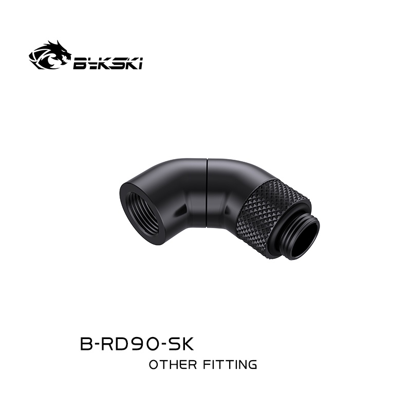Fitting tản nhiệt nước custom fit 90 3 đoạn (fit Z) Bykski B-RD90-SK