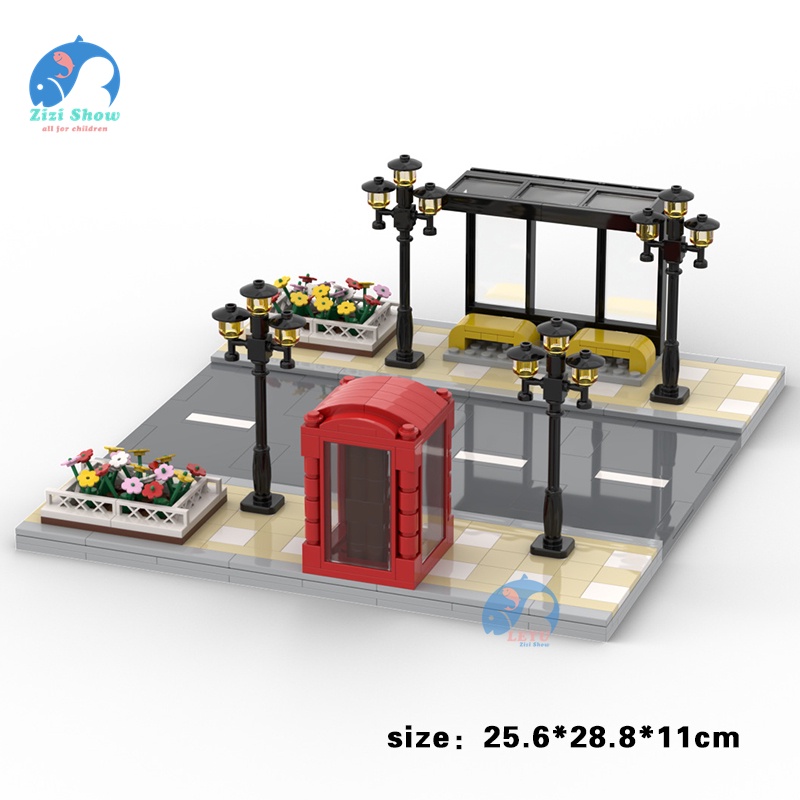 Tấm nền khối xây dựng của loạt thành phố 60304 Phụ kiện khối xây đường MỘC