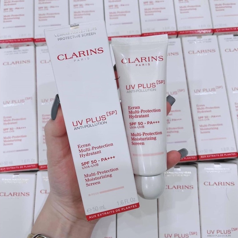 MẪU MỚI - Kem Chống Nắng Nâng Tone Da Clarins Rose 50ML - CLARIN HỒNG