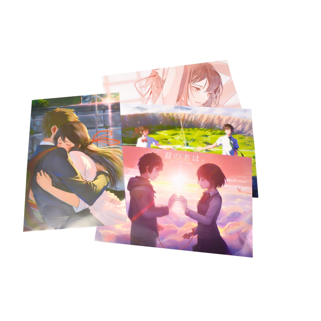 [thanh lý bán lỗ]Bộ 8 tấm poster Anime - Your Name [AAM] [PGN23]