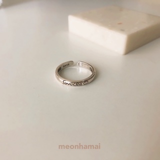 Nhẫn bạc smile ring MEONHAMAI