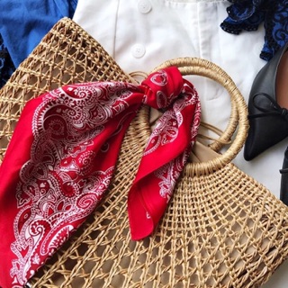 Khăn bandana lụa size 55x55cm - Khăn lụa vuông kiểu lạ