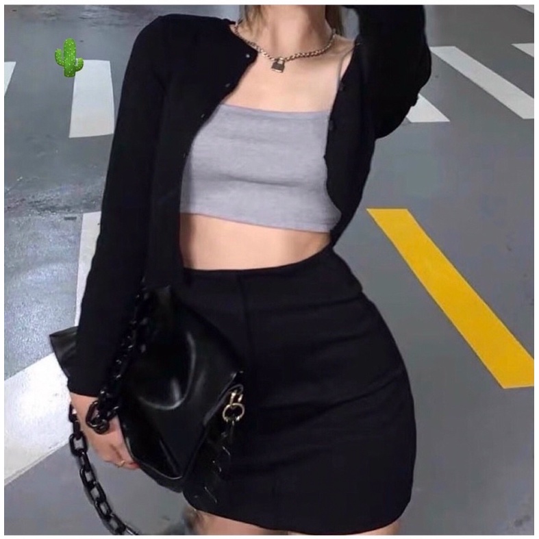 💙[ Mẫu mới] Set crop polo sọc viền cổ xanh thể thao, Set 3 món siêu xinh chất thun mịn đẹp 💥(Ms: KT01) | BigBuy360 - bigbuy360.vn