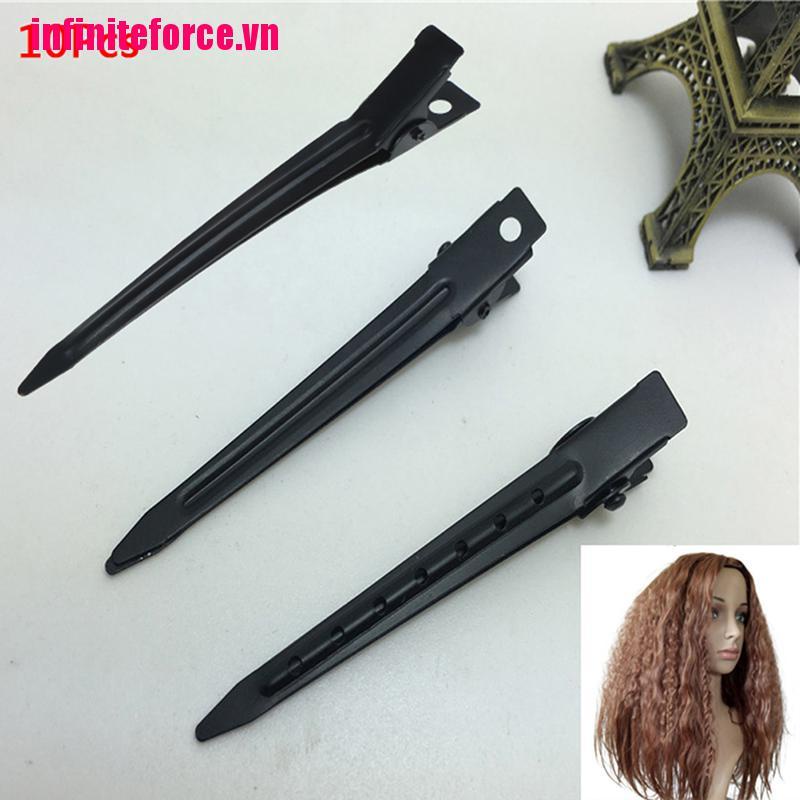 (Hàng Mới Về) Set 10 Kẹp Tóc Vịt Hỗ Trợ Uốn Tóc Tiện Lợi