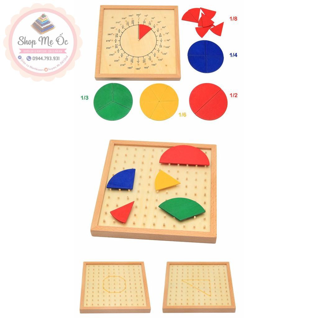 Giáo cụ Montessori - Bảng ghép hình chia tọa độ (Có sẵn)