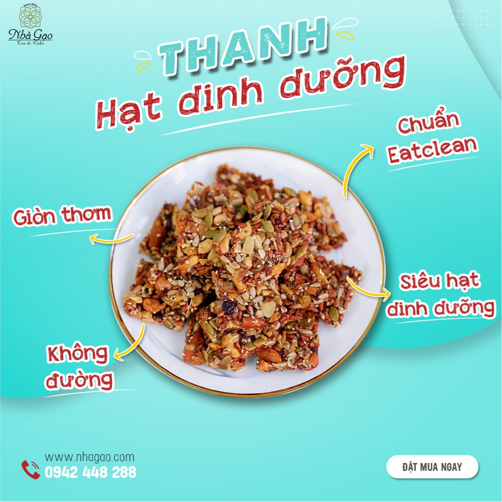 Thanh hạt dinh dưỡng energy bar Nhà Gạo