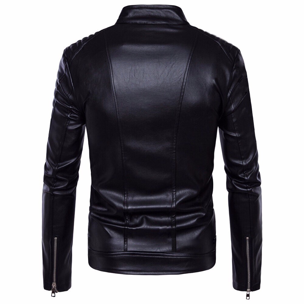 Áo khoác da nam lót dù 6 dây kéo cao cấp Model Fashion AKD139
