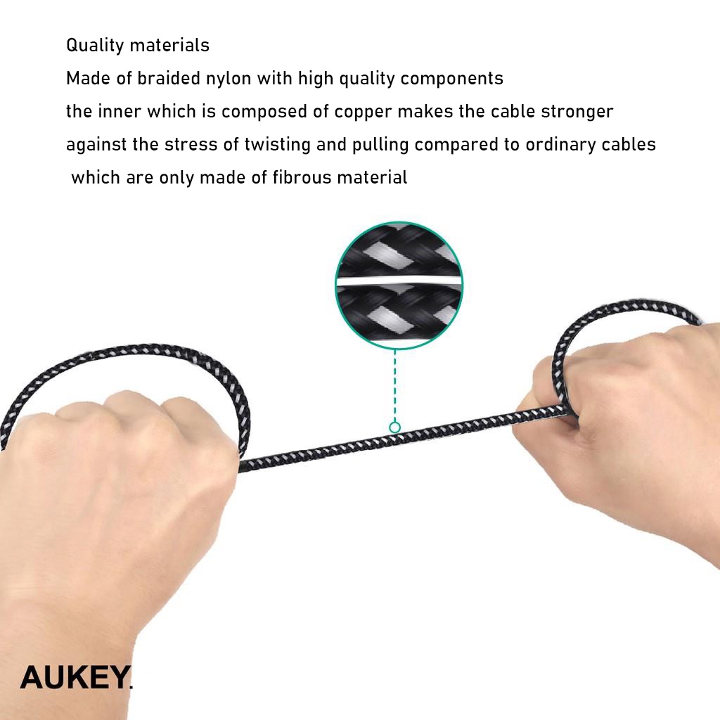 Cáp sạc nhanh Aukey CB-BAM1/2 Micro Dây sạc Usb 3.0 480Mbps cho xiaomi samsung