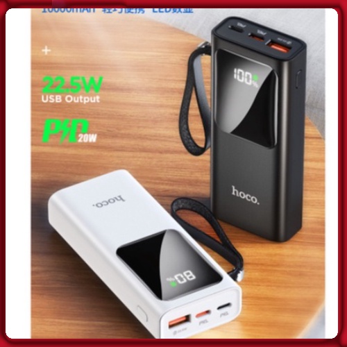 Cục sạc dự phòng iphone nhỏ gọn 10000mAh chính hãng HOCO J41 Pro sạc nhanh Quick Charger PD 3.0 22.5W nhỏ gọn tiện lợi