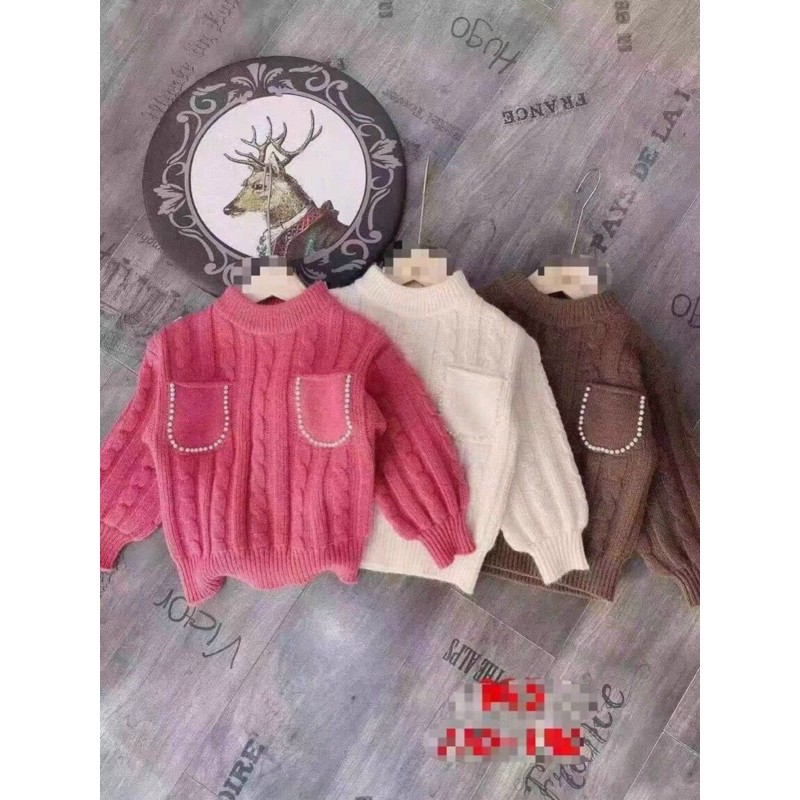 áo len né gái siêu xinh size 16-30kg( ảnh thật shop tự chụp)