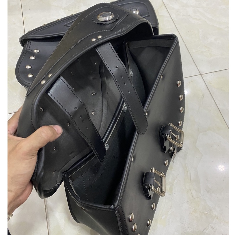 1 Cặp Túi Da Treo Xe Máy Các Dòng Cafe Racer, tracker, Classic 67 CD CL