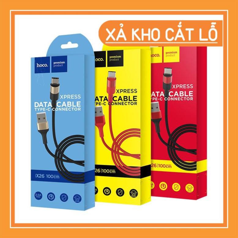 Siêu boommmm Cáp Hoco X26 Type-C sạc nhanh 2.4A chống đứt (mẫu ngẫu nhiên)