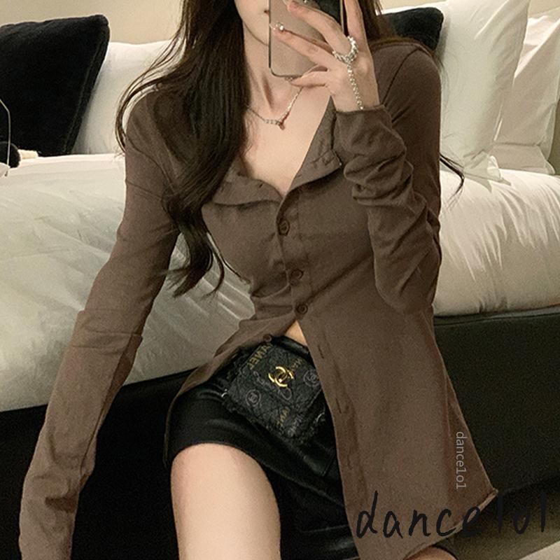 dance Áo Khoác cardigan Chống Nắng Tay Dài Mỏng Thoáng Khí Phong Cách Hàn Quốc Thời Trang