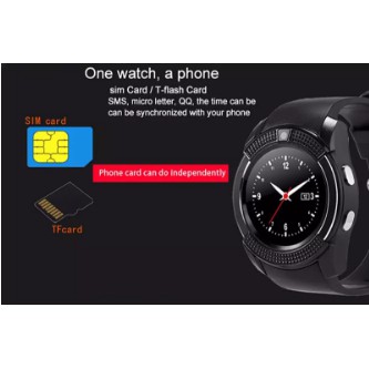 đồng hồ thông minh smart watch V8 mặt tròn có sim, thẻ nhớ