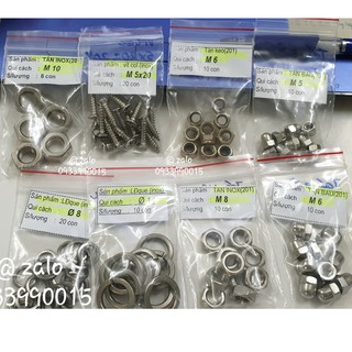 ĐAI ỐC ,BÙ LON , ỐC VÍT INOX 201 ĐỒNG GIÁ 1 BỊCH CHO TẤT CẢ KÍCH THƯỚC