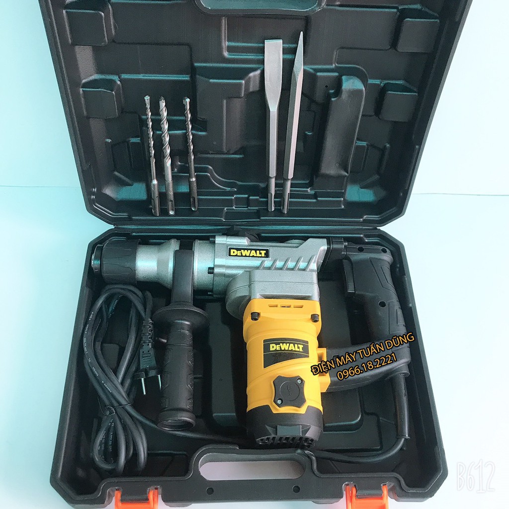 [GIÁ GỐC] Máy khoan đục bê tông DeWalt 1500W KÈM 5 MŨI ĐỤC VÀ KHOAN [CAM KẾT CHÍNH HÃNG]