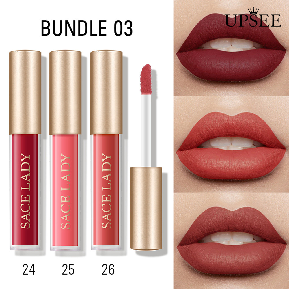 (Hàng Mới Về) Set 3 / 6 Son Bóng Sace Lady Chống Thấm Nước Và Không Bết Dính | BigBuy360 - bigbuy360.vn