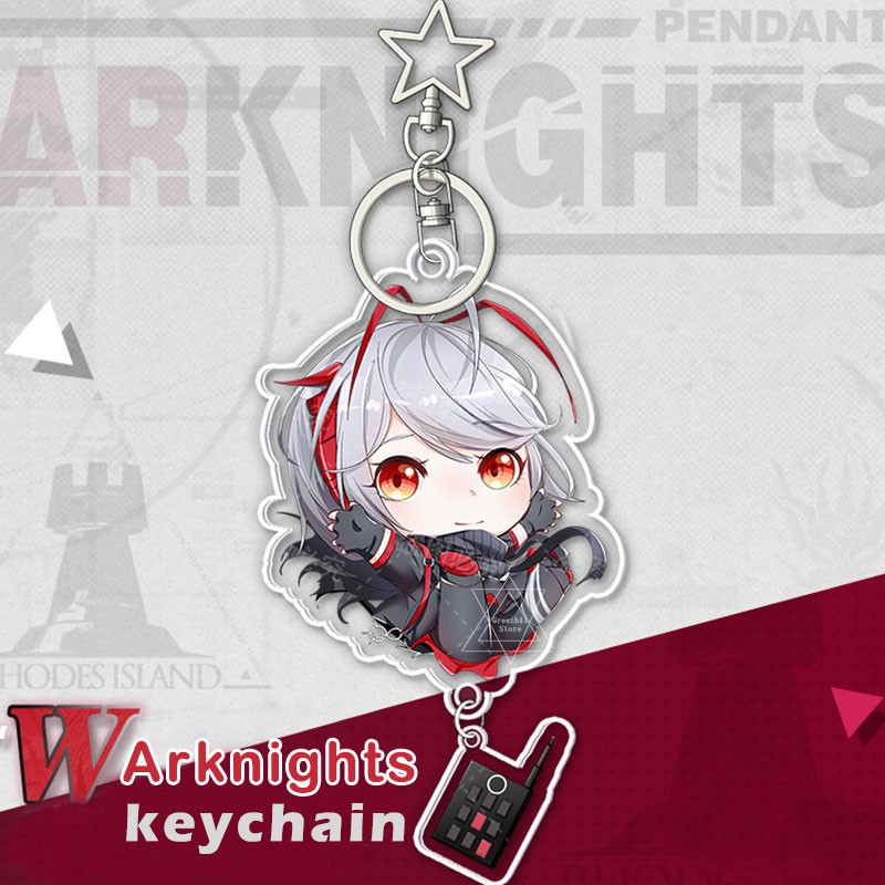 Móc khóa phong cách Game Arknights W Lappland EXUSIAI SilverAsh Texas Amiya mới
