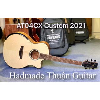 Đàn Guitar Acoustic Thuận Guitar AT04Cx Custom 2021 Bản Nan cầu lỗ (Gỗ thịt Full Solid)