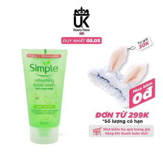 Sữa Rửa Mặt Simple Kind To Skin Refreshing Facial Wash Gel