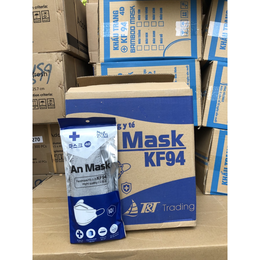 Thùng 300 Chiếc Khẩu Trang KF94 Kháng Khuẩn Chống Bụi