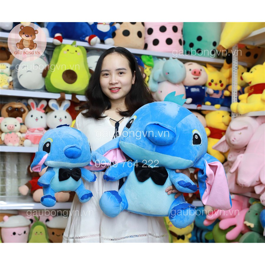 Gấu Bông Stitch FREESHIP Stitch Xanh Mềm Mịn Đáng Yêu - Gối Ôm Hàng Nhập Khẩu