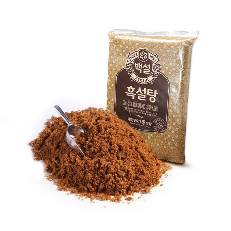 Đường nâu Hàn Quốc Beksul - Đường đen Hàn Quốc 1kg làm sữa tươi trân châu đường đen