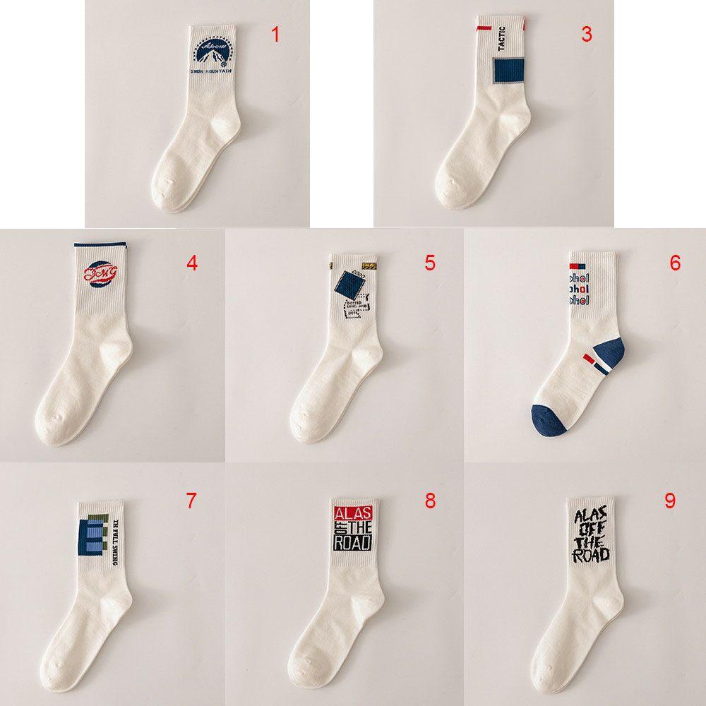 Vớ Cotton Cổ Vừa Họa Tiết Vui Nhộn Phong Cách Hip hop Cho Nam