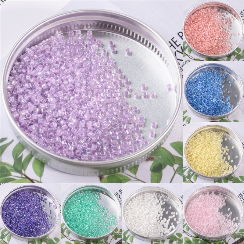 Chuỗi Hạt Thủy Tinh 2mm 10g Nhiều Màu Sắc Dùng Làm Đồ Trang Sức Thủ Công