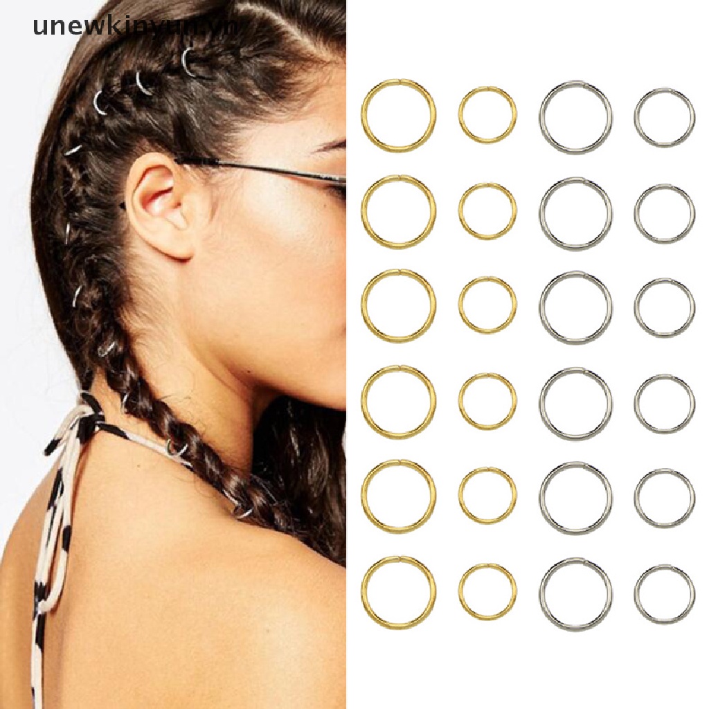 UU 50Pcs Hair Braid Rings Dreadlocks Dread Beads Ring Hair Styling Accessories UU