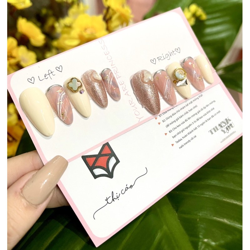 Móng up thiết kế hàn quốc siêu cute
