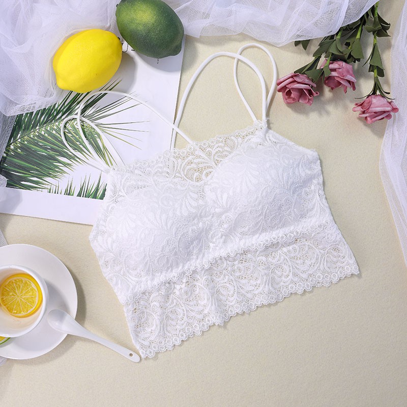 Bra có mút nâng ngực thiết kế dây chéo lưng quyến rũ