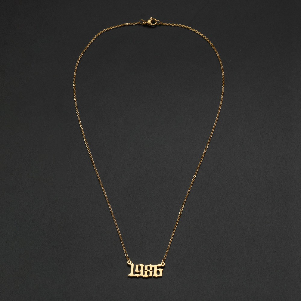 Vòng Cổ Mặt Số Năm Sinh Năm 1980 Đến 2019 Với Nhiều Màu Cá Tính Cho Nữ